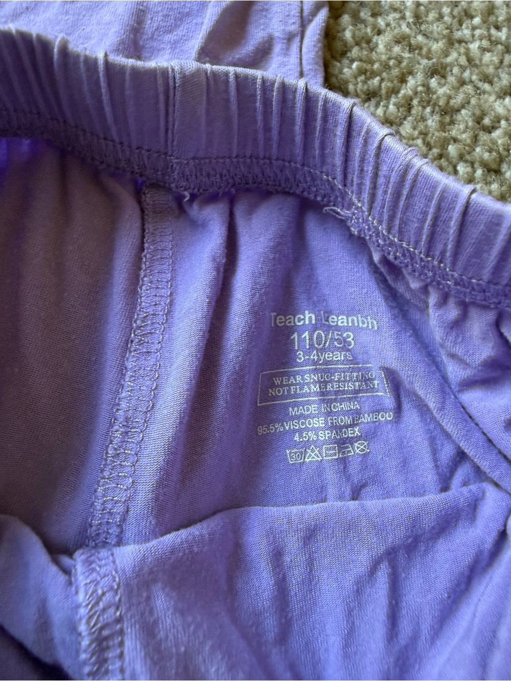 Girls Bamboo Pajama Set (4-5t) - Picture 2 of 2